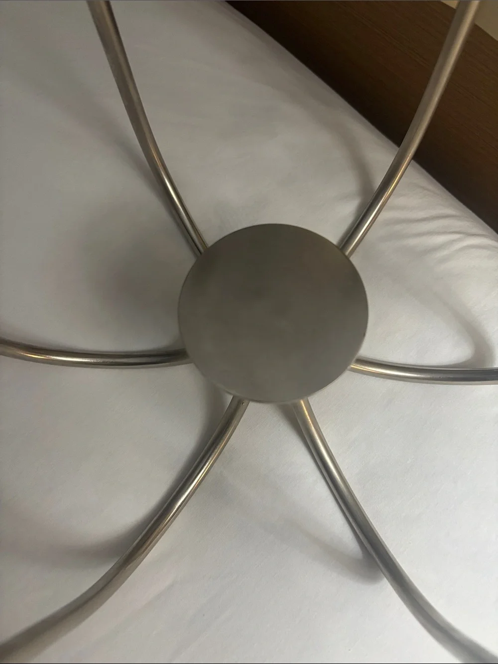 Modern Silver Metal Candelabra - 6-Arm Decorative Candle Holder